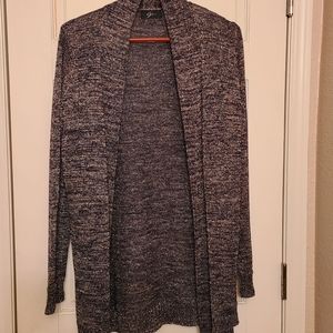 Festive and metallic open cardigan